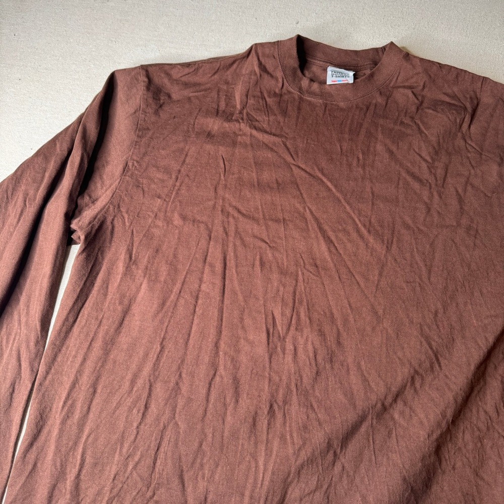 Shaka‎ Wear Super Max Heavy Long Sleeve T-Shirt Brown 3XL Mens Heavyweight Tee